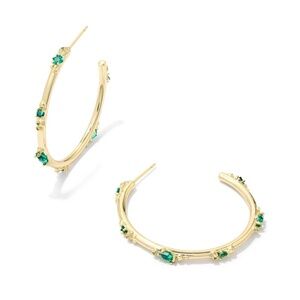 Kendra Scott Meridith Gold-tone 14K Metal Hoop Earrings